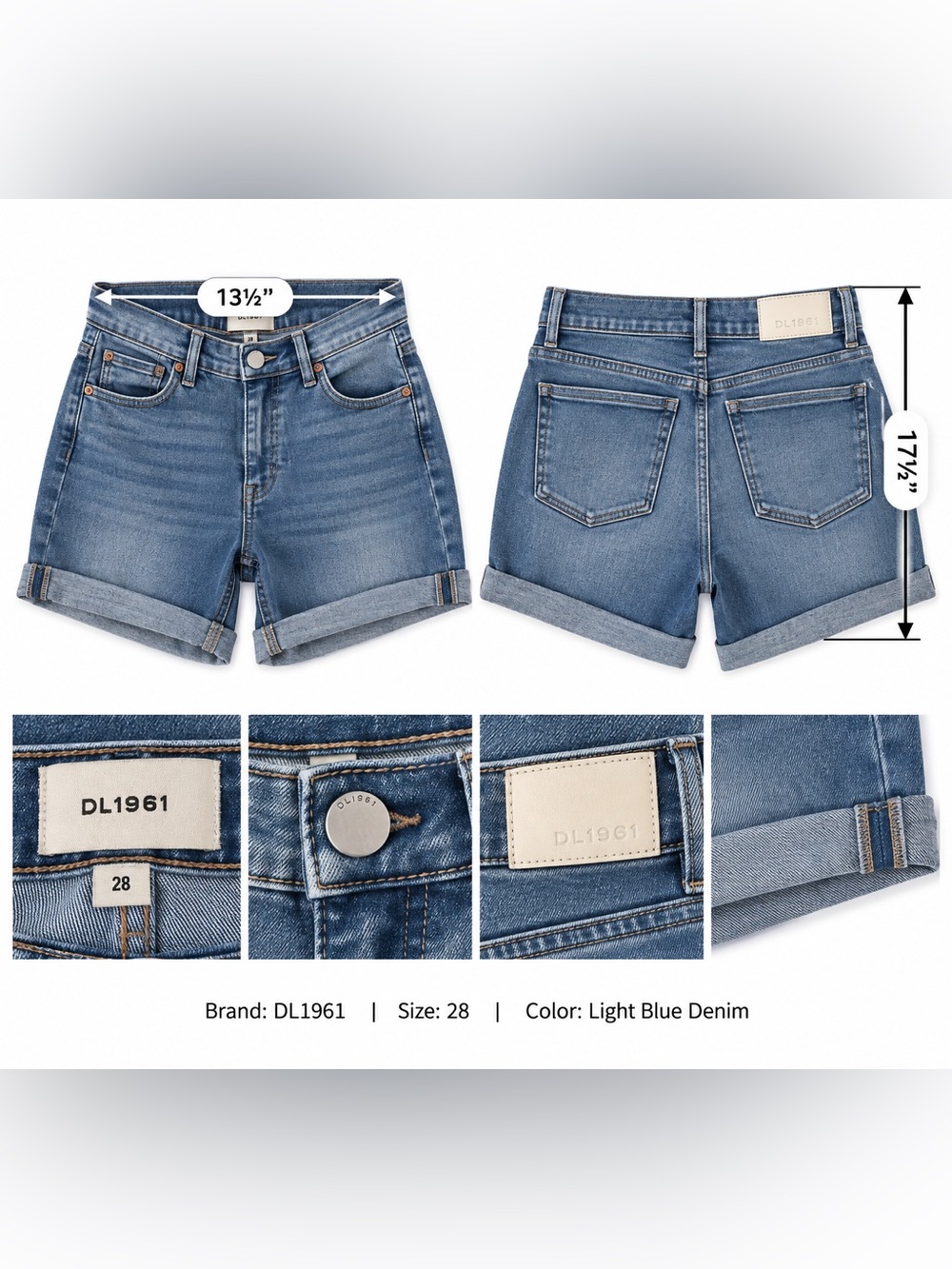 DL1961 Denim Shorts Size 28 Blue Jean Shorts